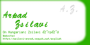 arpad zsilavi business card